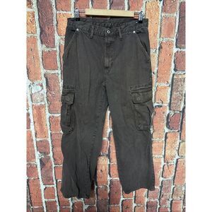Gap Cargo Pants Men's 31x30 Brown Olive Slim Fit Taper Distressed Cotton Blend